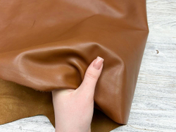 Фактура натуральной кожи Piuma Tan (0,9-1,1 мм)