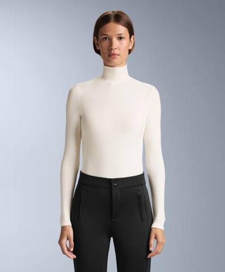 Oysho Термофутболка флисовая Base Layer с высоким воротом, экрю