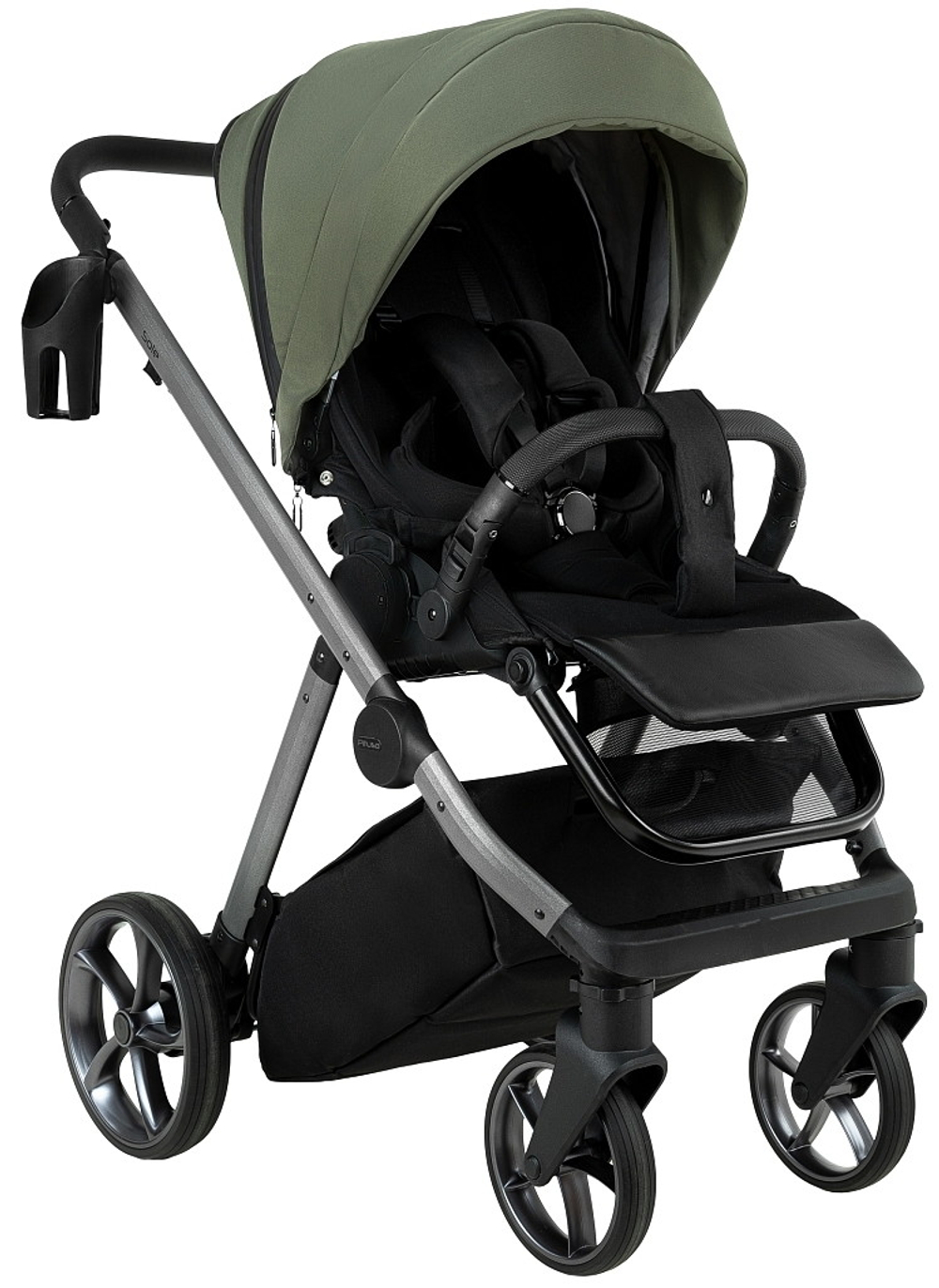 Детская коляска Pituso Sole 3 в 1 с автокреслом Santiso Pro Black PMPT/022 Field Green