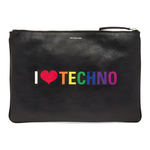 Balenciaga Leather Clutch Women"s Black