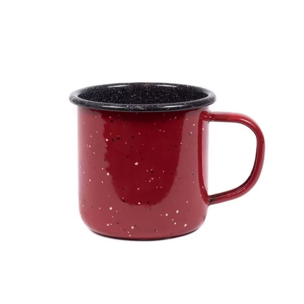 Кружка сталь, эмал, 400 мл, Красный гранит, Сантэкс, 1-4804700