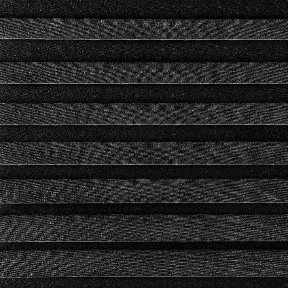 Штора плиссе Стандарт с ручками, ткань Мона СН blackout арт. 4169 черный, цвет комплектующих белый, серый, антрацит, черный, коричневый, кремовый и т д