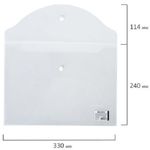 Папка-конверт на кнопке А4, Brauberg, 150мкм, прозрачная