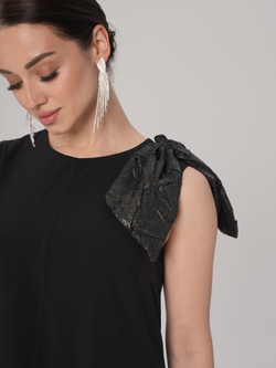 Платье вечернее | Пл-1009/3а искусственный шелк с бантом