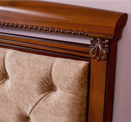 ЛОРЕНЦО Кровать с мягким элементом и без ножной спинки