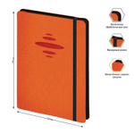 Ежедневник недатированный, А5, 136л., кожзам, Berlingo "Color Zone", черн. срез, с резинкой, оранжевый