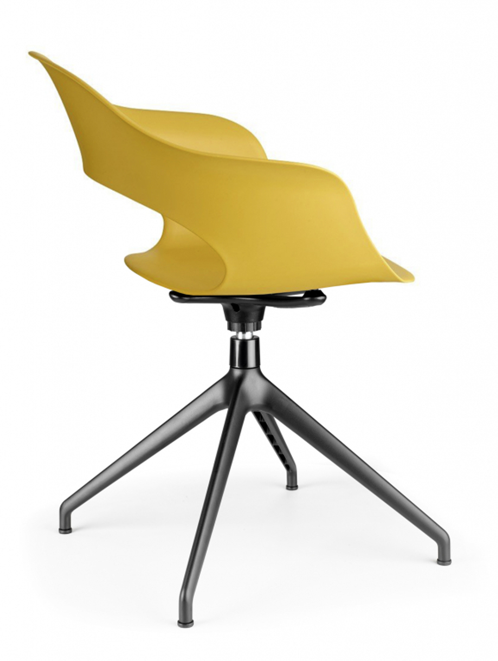 Кресло офисное пластиковое Scab Design Lady B, черный, желтый