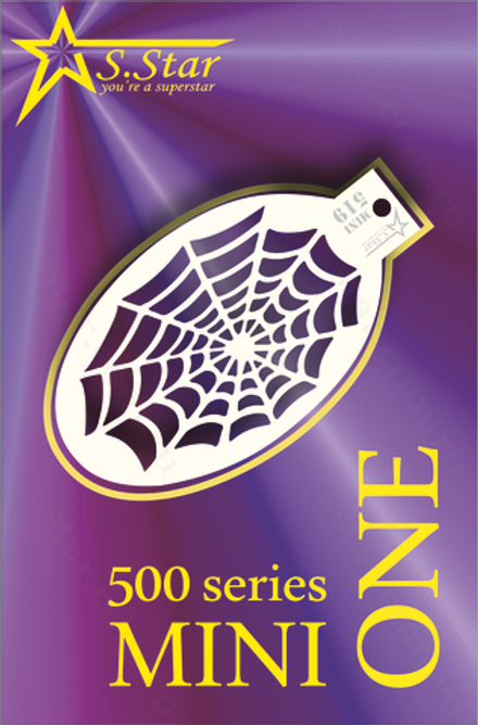 Трафарет для аквагрима S.STAR мини 519 паутина фон