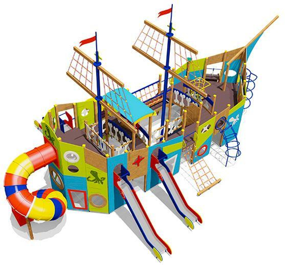 Игровой комплекс Летучий Голландец 07111 для детей 6-12 лет для уличной площадки