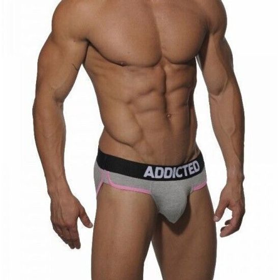 Мужские трусы брифы серые Seobean Addicted Curves Low Rise Brief Grey