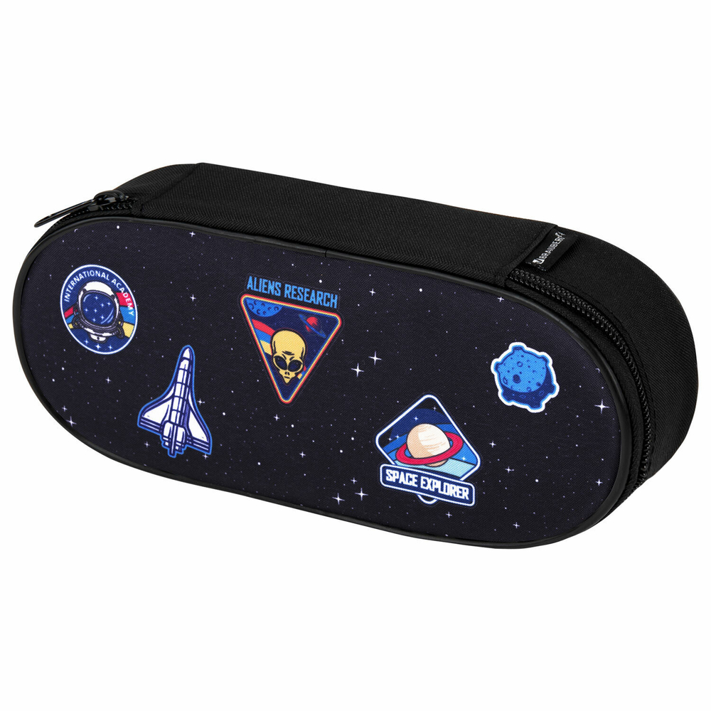 Пенал-футляр BRAUBERG 1 отделение органайзер полиэстер 22x9х5 см "Open space" (2 штуки в упаковке)
