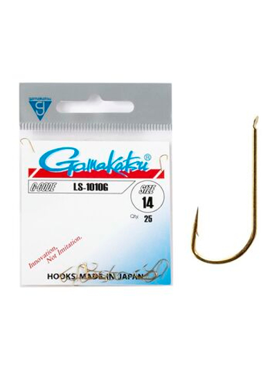Крючки Gamakatsu LS-1010G HOOKS GOLD размер 14 (упк.25шт.)