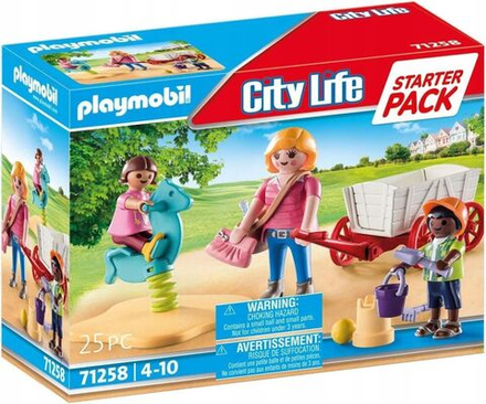 Конструктор Playmobil City Life Starter Pack Няня с детьми и тележкой 71258