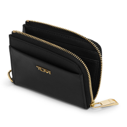 Портмоне для карточек на молнии/Black-Gold