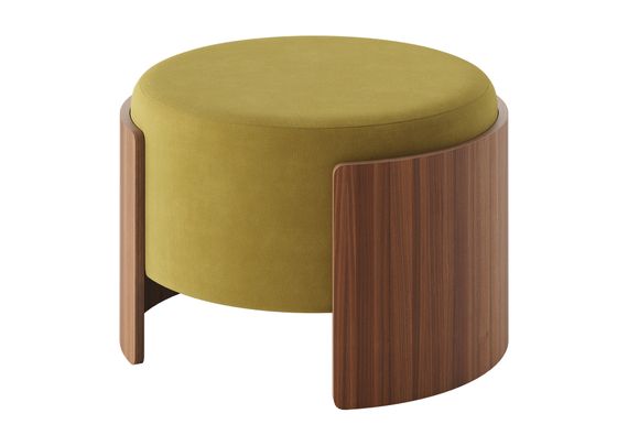 Банкетка Lagom D 62 см (янтарный FiberGuard, орех)