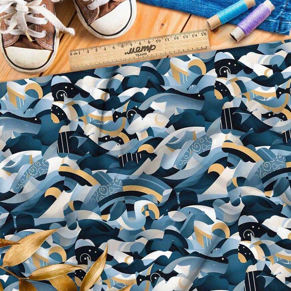 Ткань премиум дюспо морское вдохновение