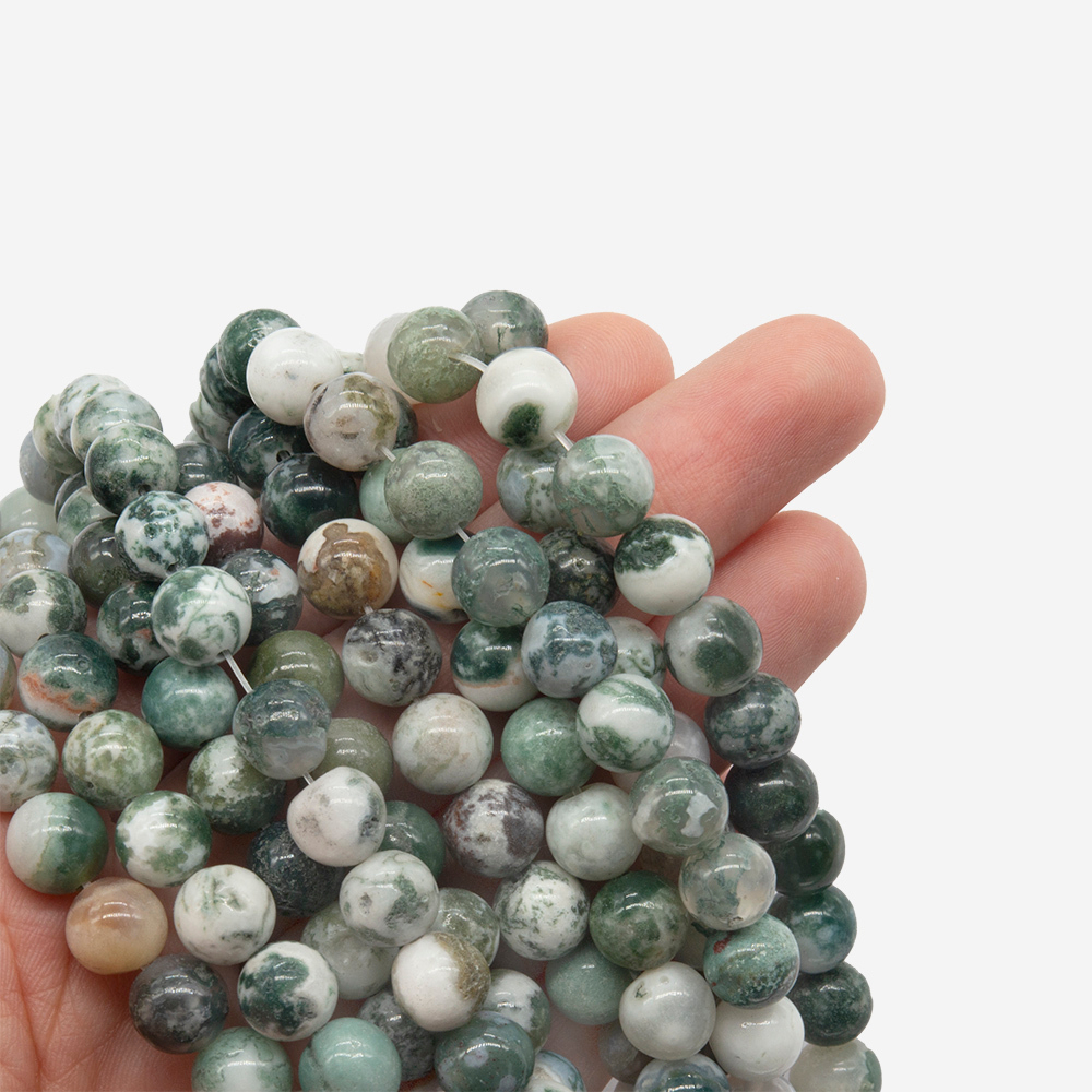 Моховой агат натуральный, шар 8,2мм