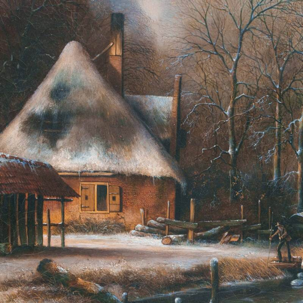 Картина «Winterliche Szene/Зимняя сцена»