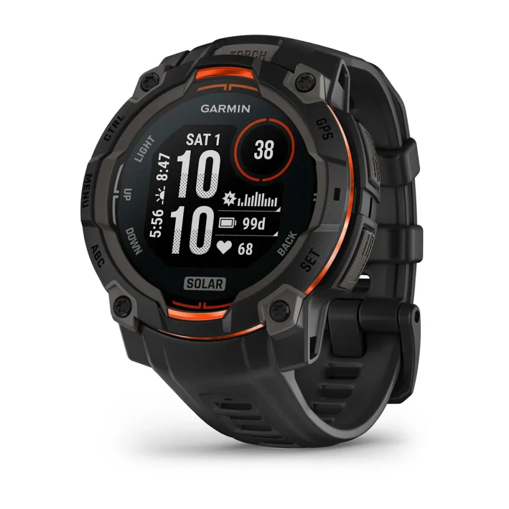 Смарт часы Instinct® 3 – 45 мм, Solar, черный корпус с черным ремешком