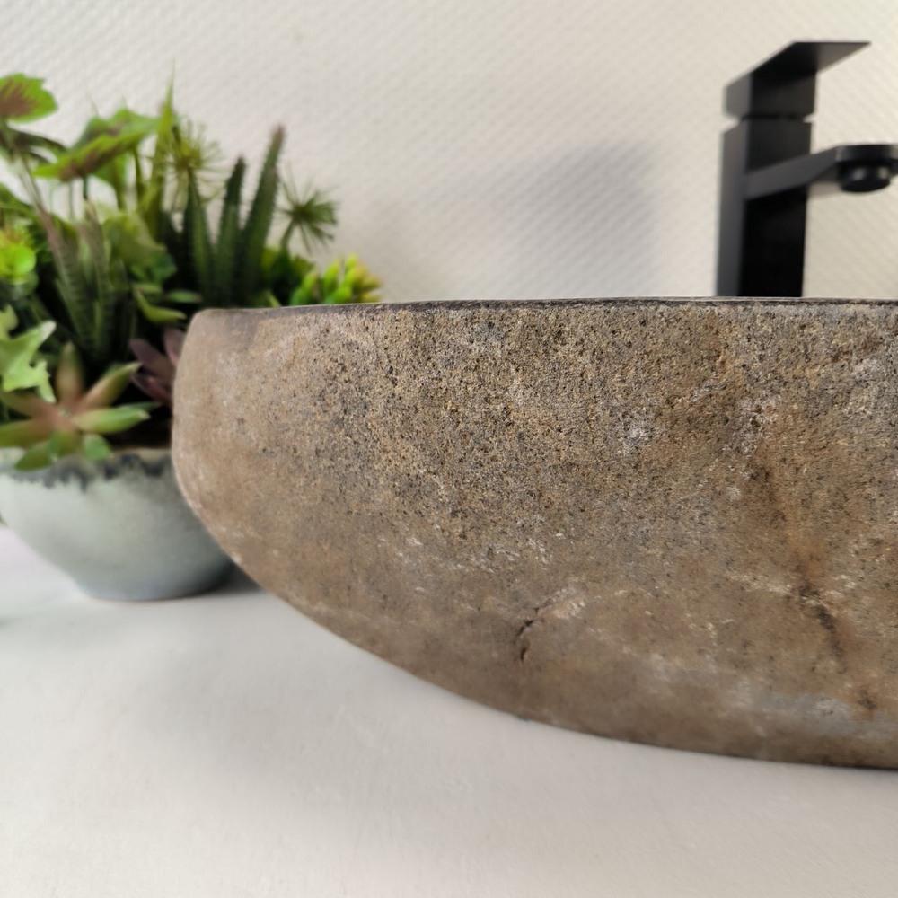 Каменная раковина из речного камня RS-05225 (61*38*15) 0862 из натурального камня