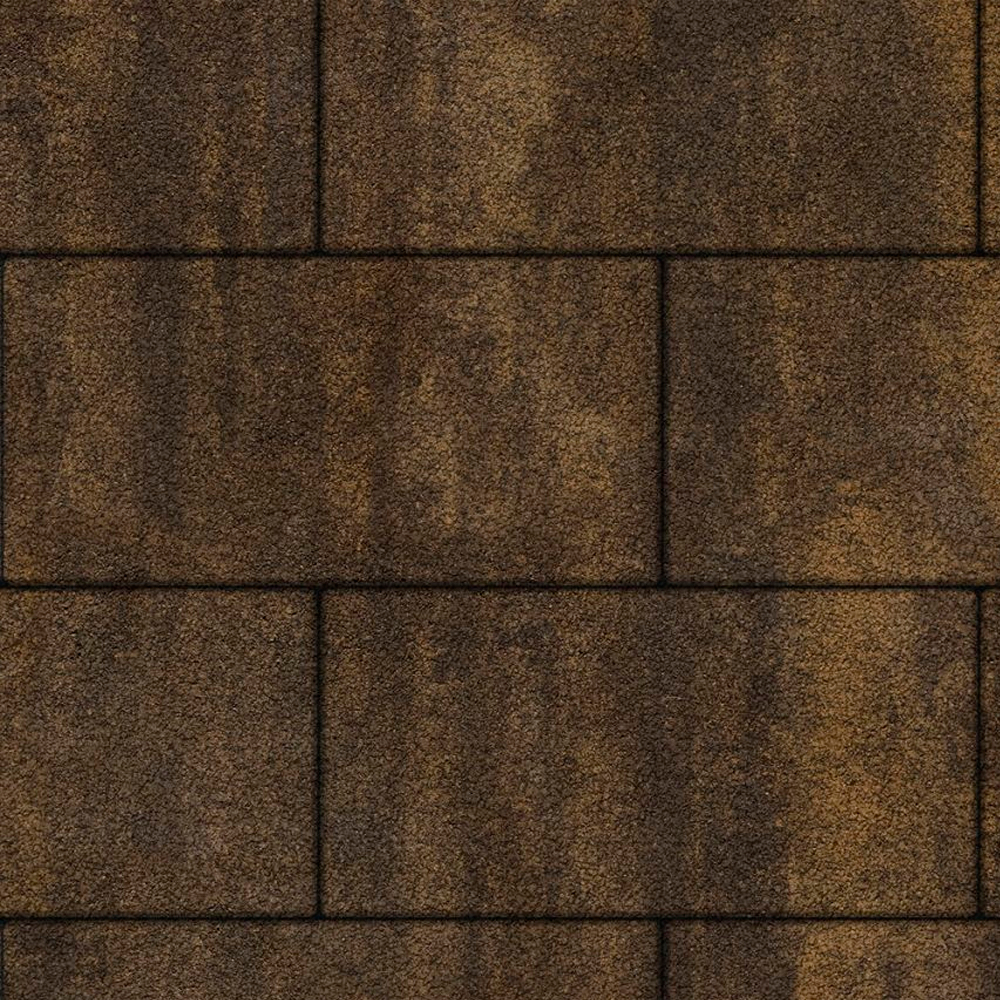 Тротуарная плитка ПРЯМОУГОЛЬНИК 600х300 мм - Листопад гранит Мокко