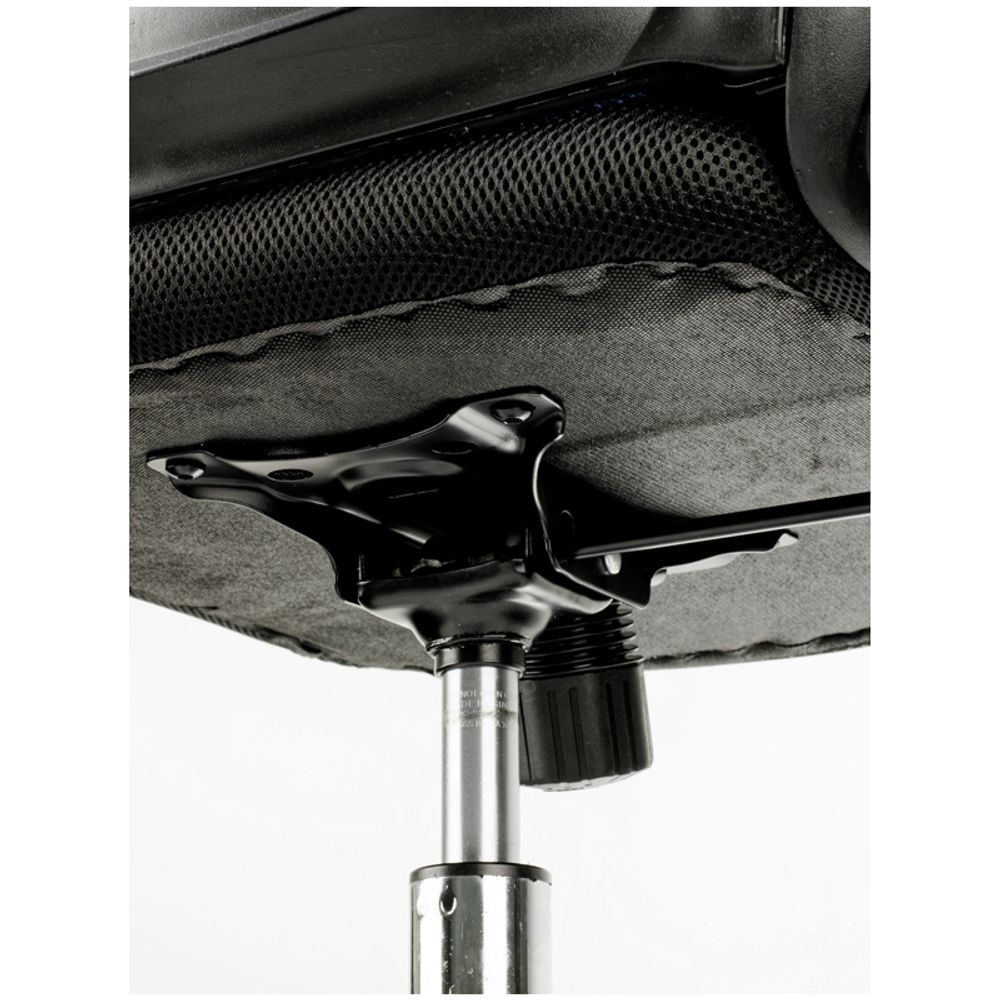 Кресло оператора Helmi HL-M04 "Active", ткань, спинка сетка черн/сиденье TW черн, рег. подлокот, хром