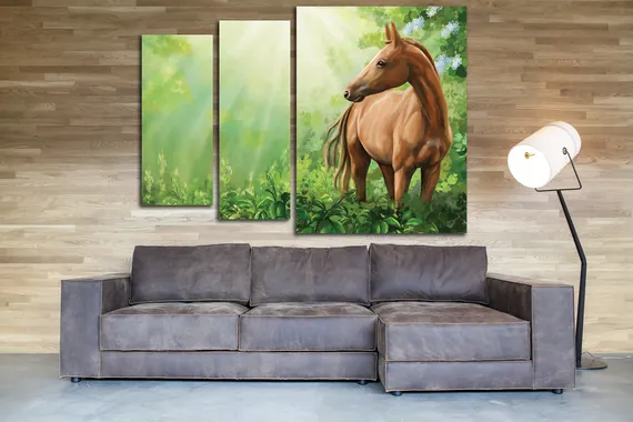 Модульная картина "Дикая лошадь"