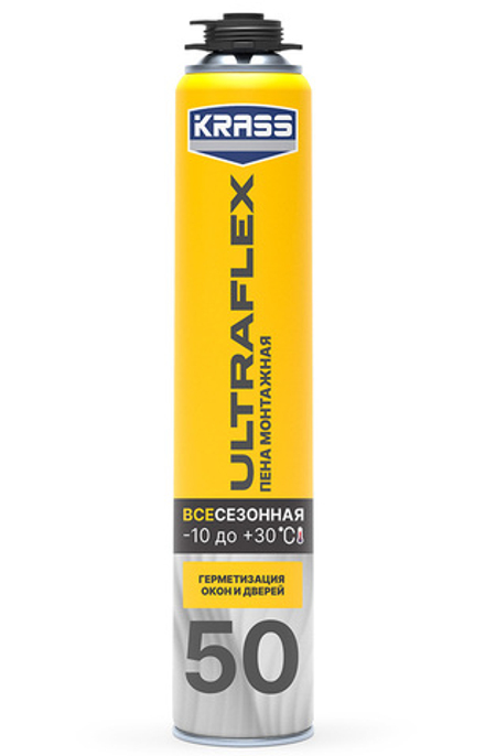 KRASS ULTRAFLEX  Пена монтажная проф. 50 всесезонная 700мл (LAKRA)