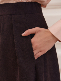 Юбка бохо вельветовая миди