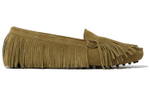 SCAROSSO Fringed Suede Loafers Women"s