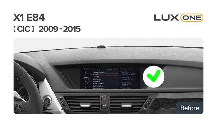 Магнитола для BMW X1 E84 2009-2014 CIC - FarCar S280 монитор 10.36" IPS на Android 13, CarPlay