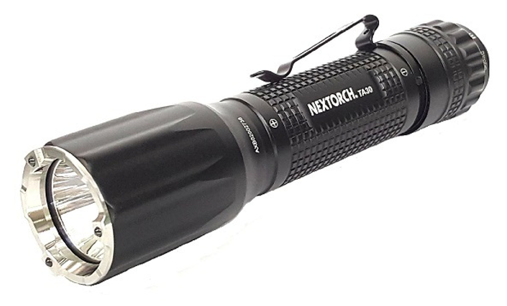 Тактический фонарь Nextorch TA30, 1300 lm, 6 режимов, поворотный переключатель, 18650, IPX-8, 226г (6 шт./уп.)