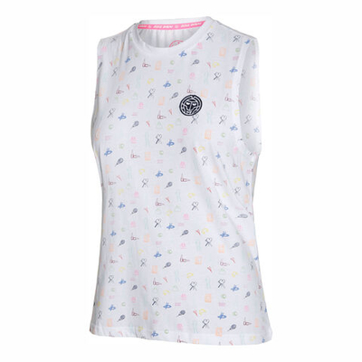Женская теннисная майка BIDI BADU Emefa Lifestyle Tank Top Women - White, Multicoloured