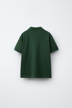 ZARA БАЗОВОЕ ПОЛО, ЗЕЛЕНЫЙ