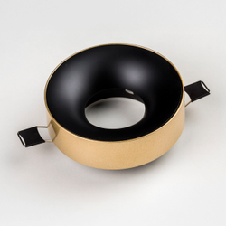 L01002723 Светильник LEVIGO MR16/HP16 ЧЕРНЫЙ МАТОВЫЙ/ЗОЛОТО (010027+510023)