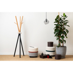 Вешалка напольная amundsen, 172 см, черно-белая/натуральное дерево