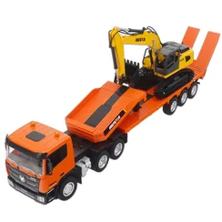 Pадиоуправляемый грузовик трейлер с экскаватором HUINA 1:24 HN1319