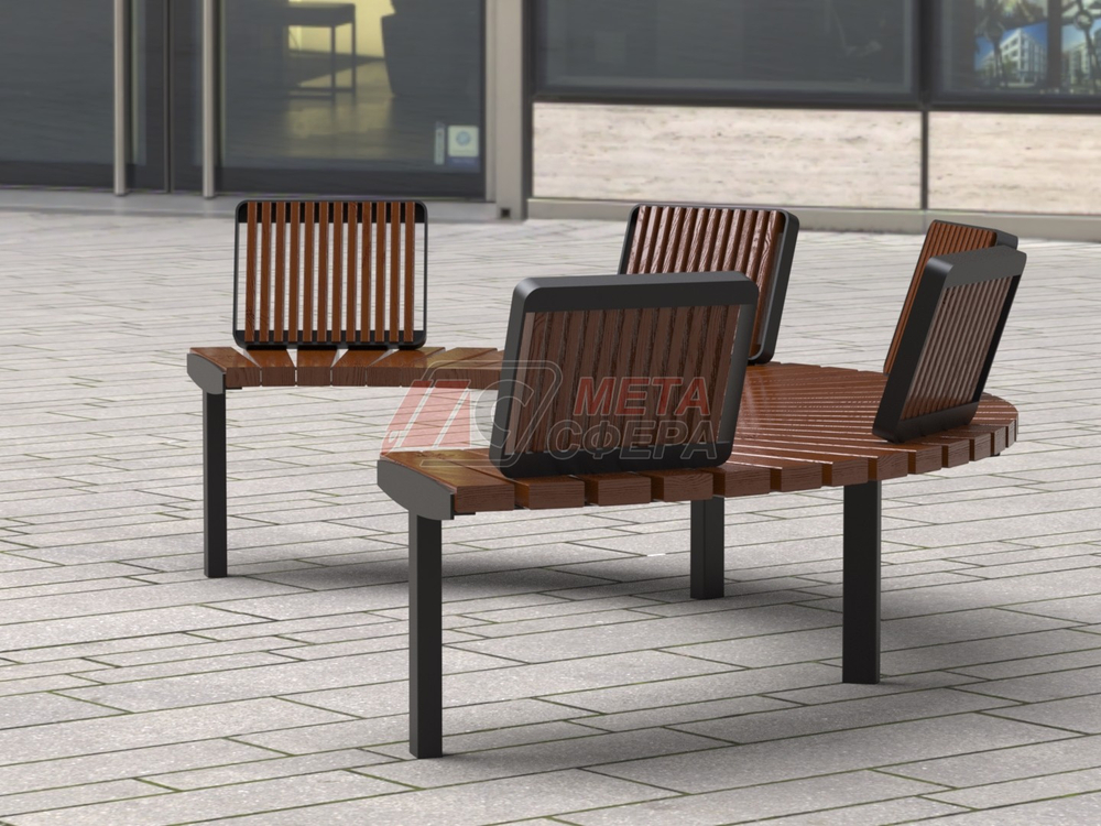 Скамейка Верона радиусная
