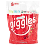 YumEarth, Organic Giggles, жевательные конфеты, 10 пакетиков, 14 г (0,5 унции)