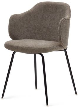 Suanna Стул коричневого цвета с черными стальными ножками La Forma Испания 