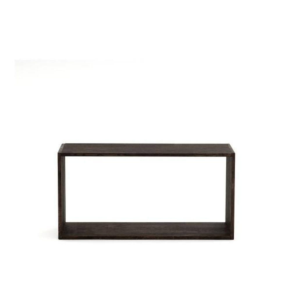 Полка настенная,70х28х35, Эдгар, полка настольная и напольная, для ванной и спальни, стеллаж модульный, черный дуб, La Redoute