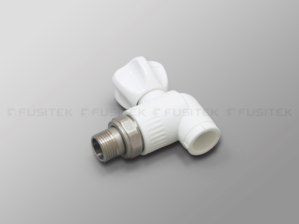 FUSITEK Шаровый кран угловой д/радиатора PPR (W) - 20x1/2"