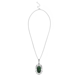 "Корнэ" подвеска в серебряном покрытии из коллекции "Богема" от Jenavi с замком карабин