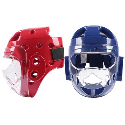 Шлем для тхэквондо красный/синий