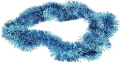 Мишура цвет голубой, диаметр 100 мм., длина 3 м., ЕлкиТорг (M100blue)