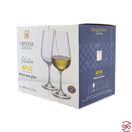 Набор бокалов для вина Crystalite Bohemia APUS 360 мл (6 шт)