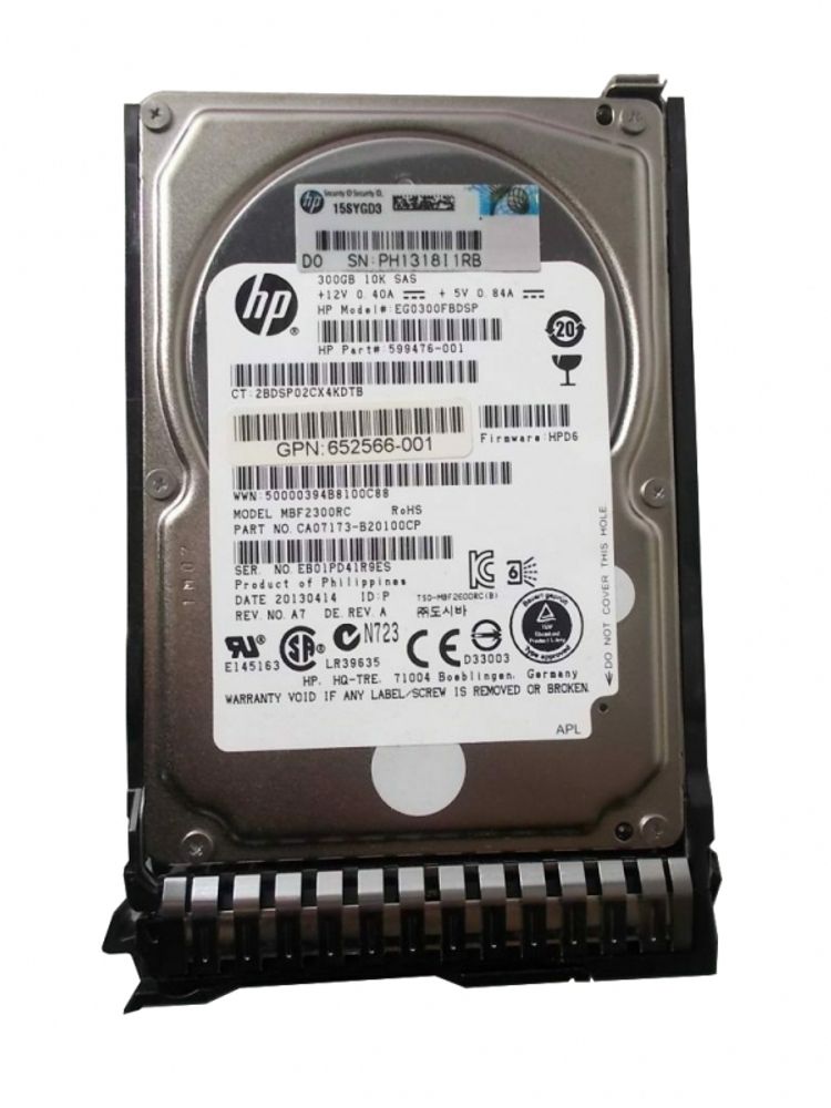Жесткий диск HP 300GB, 3G, SAS, 10K RPM, SFFDP EG0300FBDSP