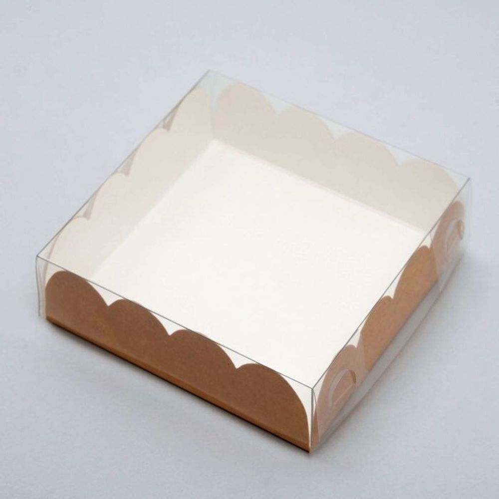 Коробочка для печенья крафт, 9 х 9 х3 см - 5 шт