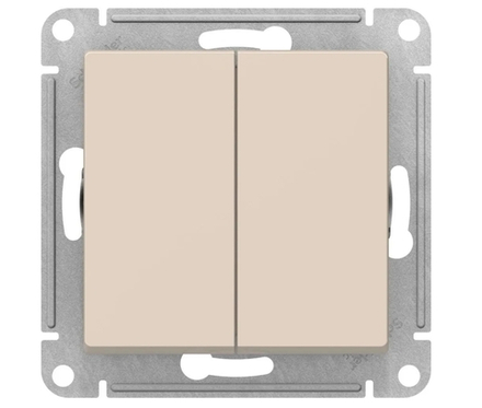 ATN000251 Schneider Выключатель механизм 2-кл 10А бежевый AtlasDesign