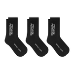 PP LOGO SOCKS BLACK (3 PACK)